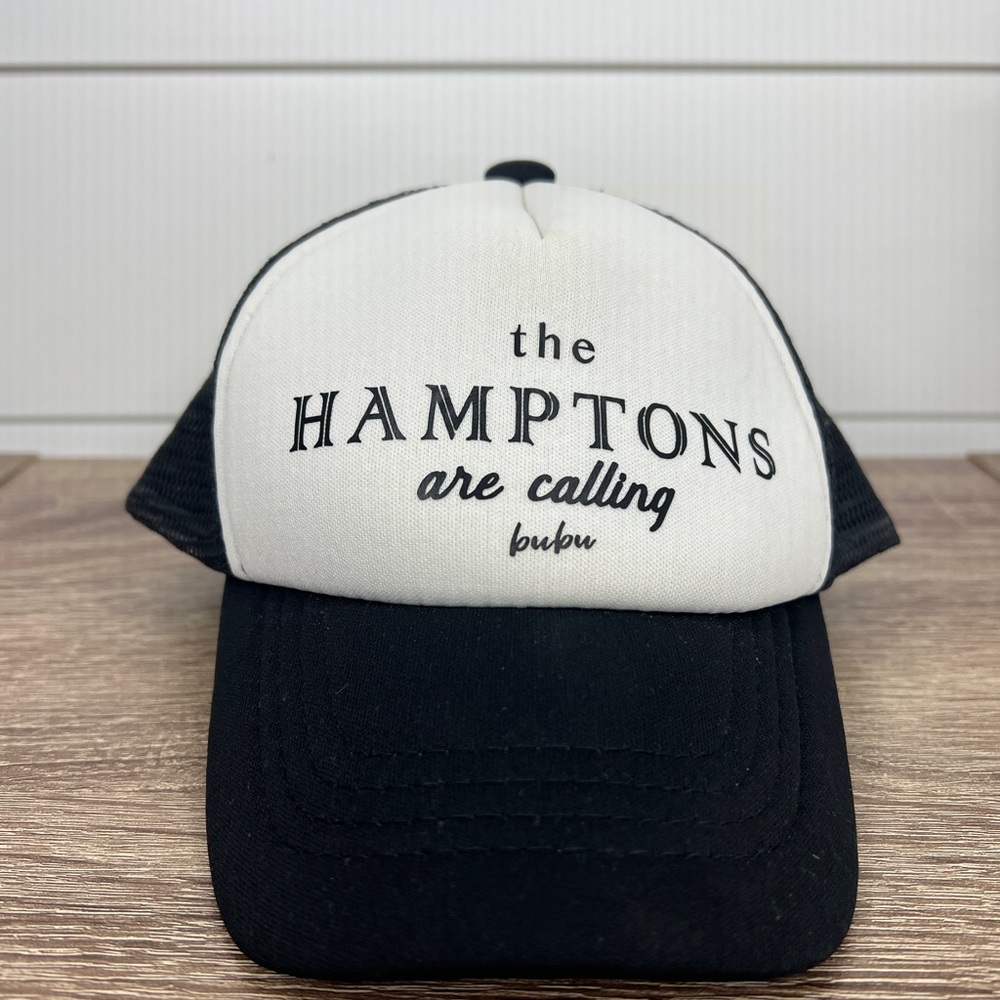 Hamptons- Black and White Baby Trucker Hat